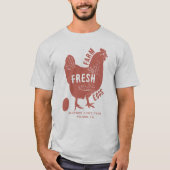 ファームのファーム名を持つ生卵 Tシャツ (正面)
