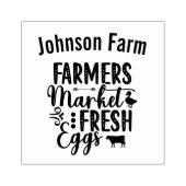 ファームのフレッシュエッグカートンの名前の追加 ラバースタンプ (インプリント)
