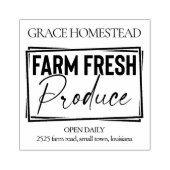 ファームのフレッシュ生産農家市場の名前の追加 ラバースタンプ (インプリント)