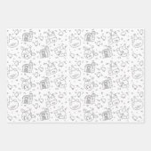 ファームの友人の色と自分の誕生日パーティー ラッピングペーパーシート (正面2)