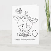 ファームの友人の色 – 自分の牛の挨拶 カード (正面)