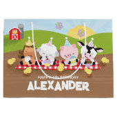 ファームの友人抱き枕と色 – 自分で戻る ラージペーパーバッグ (正面)