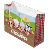 ファームの友人抱き枕と色 – 自分で戻る ラージペーパーバッグ (正面アングル)