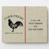 ファームの新鮮な卵の道端ビズテーブルトップ フォトプラーク (正面)