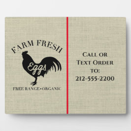 ファームの新鮮な卵の道端ビズテーブルトップ フォトプラーク