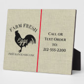 ファームの新鮮な卵の道端ビズテーブルトップ フォトプラーク (側面)