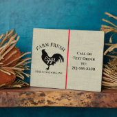 ファームの新鮮な卵の道端ビズテーブルトップ フォトプラーク (側面)