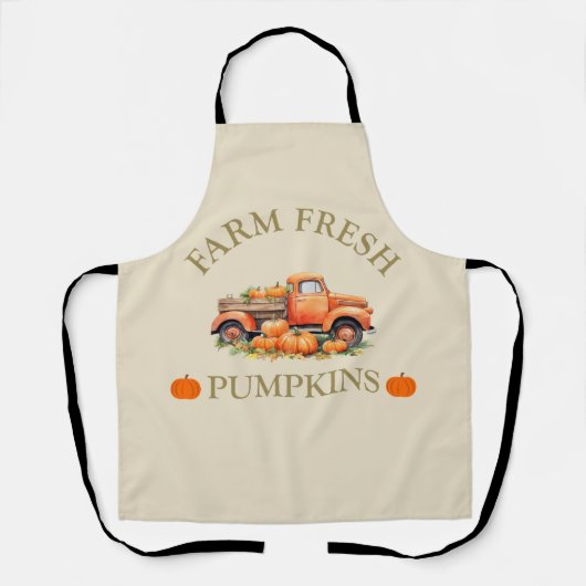 ファームの新鮮な水の色かぼちゃの秋秋 エプロン (正面)