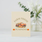 ファームの新鮮な水の色かぼちゃの秋秋 シーズンポストカード (スタンド正面)