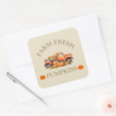 ファームの新鮮な水の色かぼちゃの秋秋 スクエアシール (封筒)