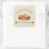ファームの新鮮な水の色かぼちゃの秋秋 スクエアシール (バッグ)