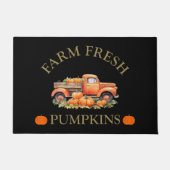 ファームの新鮮な水の色かぼちゃの秋秋 ドアマット (正面)