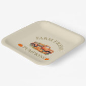 ファームの新鮮な水の色かぼちゃの秋秋 ペーパープレート (傾斜あり)