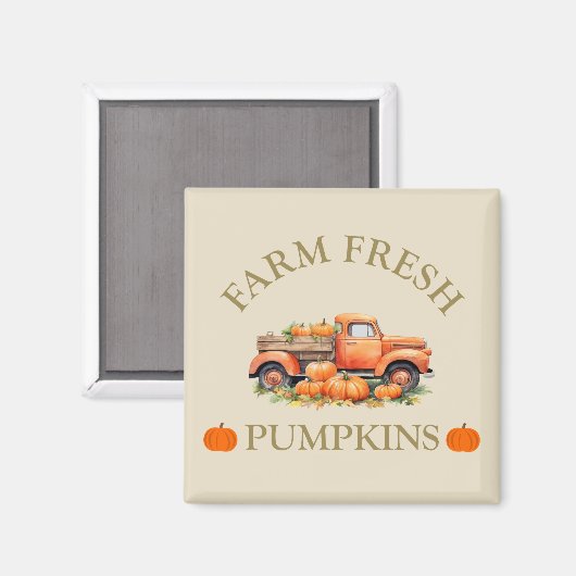 ファームの新鮮な水の色かぼちゃの秋秋 マグネット (正面/裏面)