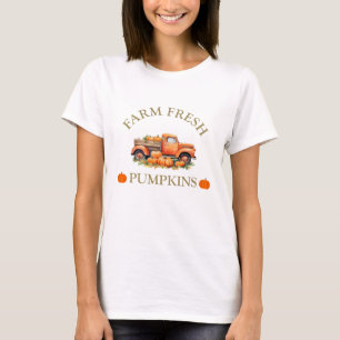 ファームの新鮮な水の色かぼちゃの秋秋 Tシャツ