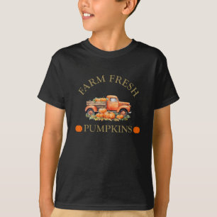 ファームの新鮮な水の色かぼちゃの秋秋 Tシャツ