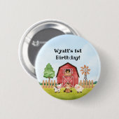 ファームの最初の誕生日ボタン 缶バッジ (正面&裏面)
