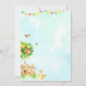 ファームの誕生日の招待ファーム動物のパーティー招待状 招待状 (裏面)