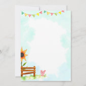 ファームの誕生日の招待ファーム動物のパーティー招待状 招待状 (裏面)