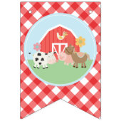 ファームの誕生日パーティーのバンティングバナー バンティングフラッグ (第1の旗)