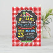 ファームの誕生日パーティーへの招待 招待状 (スタンド正面)