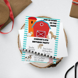 ファームの誕生日パーティーへの招待 招待状