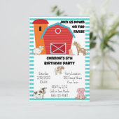 ファームの誕生日パーティーへの招待 招待状 (スタンド正面)