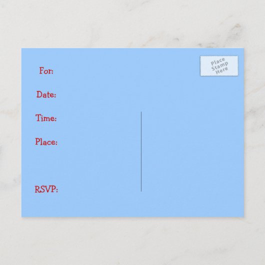 ファームの誕生日パーティーをパーソナライズ インビテーションポストカード (裏面)