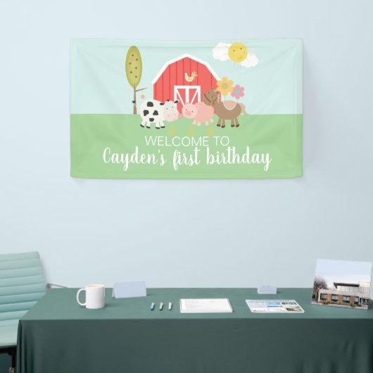 ファームの誕生日パーティー歓迎の看板バナー 横断幕 (トレードショー)