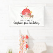 ファームの誕生日パーティー歓迎の看板バナー 横断幕 (インサイチュ)