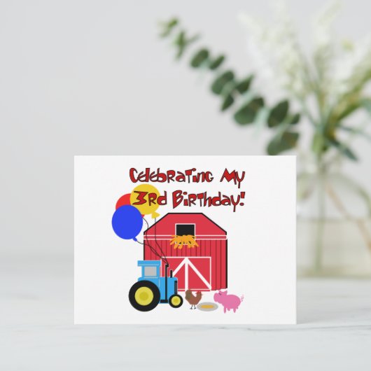 ファームの誕生日Tシャツとギフト ポストカード (スタンド正面)