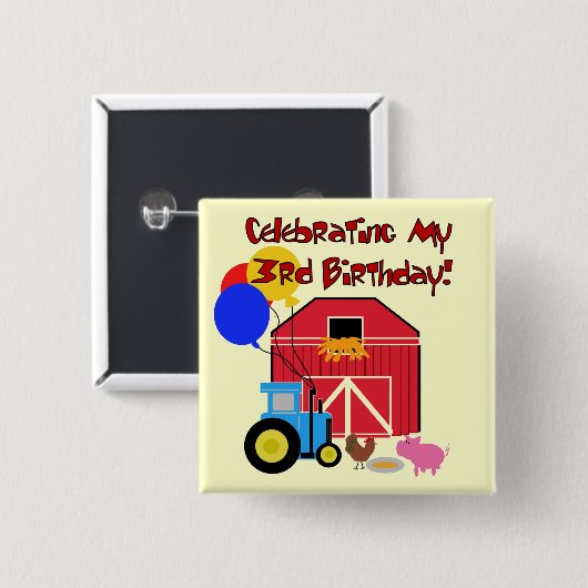 ファームの誕生日Tシャツとギフト 缶バッジ (正面&裏面)