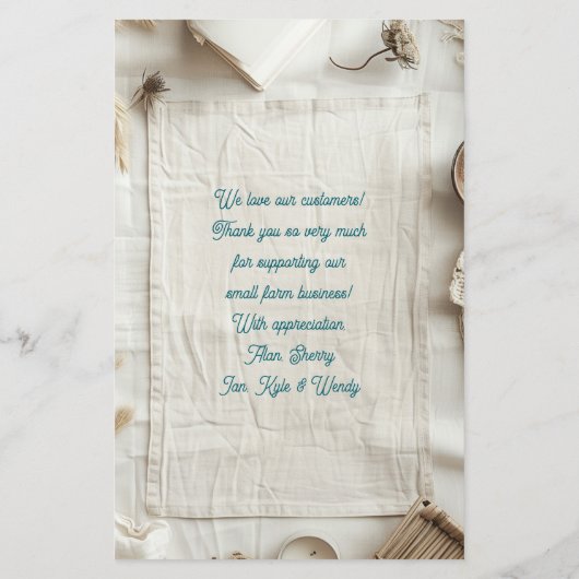 ファームをテーマにした写真QRコード小規模企業フライヤー チラシ (裏面)