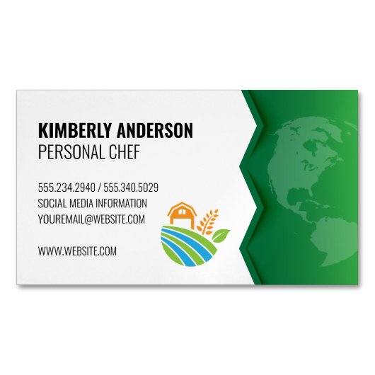 ファームアイコン |グリーンアース マグネット名刺 (正面)