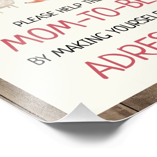 ファームアドレ素朴シー赤ちゃんシャワーサイン フォトプリント            (角)