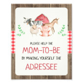 ファームアドレ素朴シー赤ちゃんシャワーサイン フォトプリント            (正面)