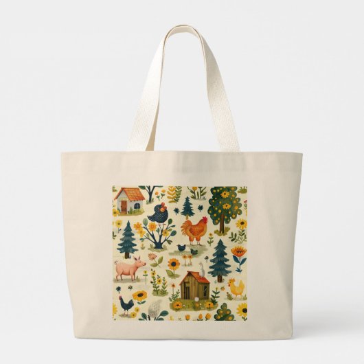 ファームアニマルアグテーマトートバッグ ラージトートバッグ (裏面)