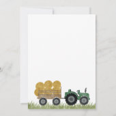 ファームアニマルガールギンガム納屋周囲の庭誕生日パーティー 招待状 (裏面)