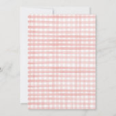 ファームアニマルガールピンクジンガム納屋周囲の庭誕生日 招待状 (裏面)