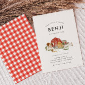 ファームアニマルキッズカウボーイ1st誕生日パーティー 招待状