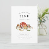 ファームアニマルキッズカウボーイ1st誕生日パーティー 招待状 (スタンド正面)