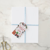 ファームアニマルキュート赤納屋周囲の庭ファームのお気に入り ギフトタグ (より糸付き)