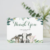 ファームアニマルグリーンリーボーイサンキューカード サンキューカード (スタンド正面)