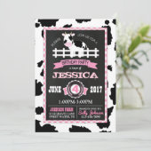 ファームアニマルコウィドジンガムカントリーガール誕生日 招待状 (スタンド正面)