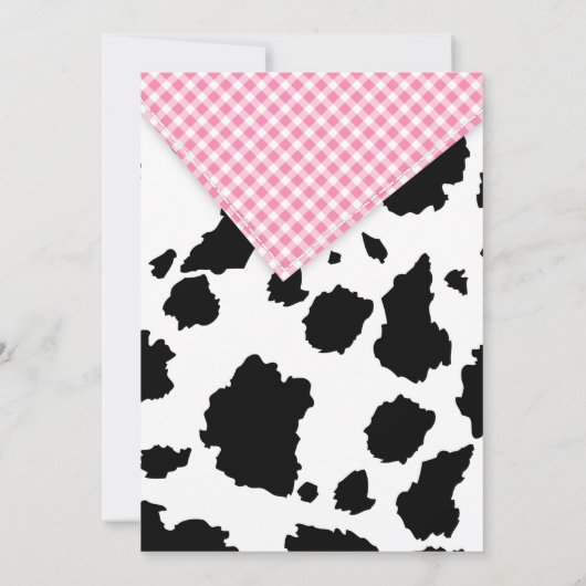 ファームアニマルコウィドジンガムカントリーガール誕生日 招待状 (裏面)