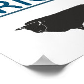 ファームアニマルシルエットパーソナライズされたホームステッド ポスター (角)