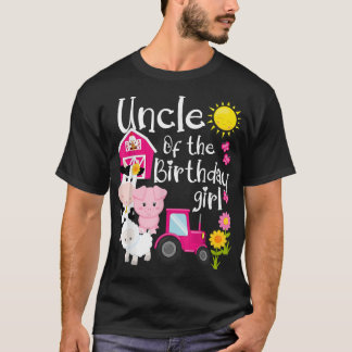 ファームアニマルズアンクルオブザ誕生日ガールパーティー納屋 Tシャツ