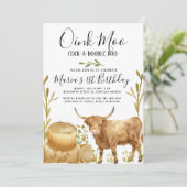 ファームアニマルズカウヘイバーベールカントリー誕生日 招待状 (スタンド正面)