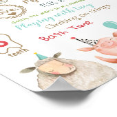 ファームアニマルズカボチャファースト誕生日ボーイマイルストーン ポスター (角)