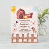 ファームアニマルズガール1歳の誕生日 招待状 (スタンド正面)